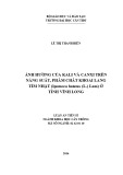 Luận án tiến sĩ Nông nghiệp: Ảnh hưởng của kali và canxi trên năng suất, phẩm chất khoai lang Tím Nhật (Ipomoea batatas (L.) Lam) ở tỉnh Vĩnh Long
