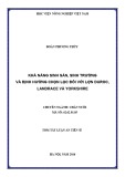 Tóm tắt Luận án tiến sĩ Nông nghiệp: Khả năng sinh sản, sinh trưởng và định hướng chọn lọc đối với lợn Duroc, Landrace và Yorkshire