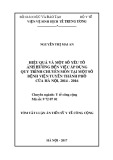 Tóm tắt Luận án tiến sĩ Y tế công cộng: Hiệu quả và một số yếu tố ảnh hưởng đến việc áp dụng quy trình chuyên môn tại một số bệnh viện tuyến thành phố của Hà Nội, 2014 - 2016