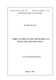 Luận án tiến sĩ Kỹ thuật: Nghiên cứu động lực học chuyển động của xuồng chữa cháy rừng tràm