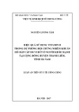 Luận án tiến sĩ Y tế công cộng: Hiệu quả sử dụng vitamin D trong dự phòng hội chứng nhiễm khuẩn hô hấp cấp do vi rút ở người khỏe mạnh tại cộng đồng huyện Thanh Liêm, tỉnh Hà Nam