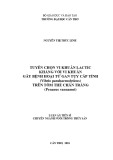 Luận án tiến sĩ Thủy sản: Tuyển chọn vi khuẩn lactic kháng với vi khuẩn gây bệnh hoại tử gan tụy cấp tính (vibrio parahaemolyticus) trên tôm thẻ chân trắng (Penaeus Vannamei)