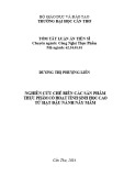 Tóm tắt Luận án tiến sĩ: Nghiên cứu chế biến các sản phẩm thực phẩm có hoạt tính sinh học cao từ hạt đậu nành nẩy mầm