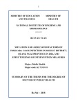 Summary of the thesis for the degree of doctor of public health: Situation and associated factors of toxocara canis infection in mo duc district, quang ngai province in 2016, and effectiveenss of intervention measures