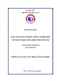 Tóm tắt Luận văn thạc sĩ Luật học: Bảo vệ quyền sở hữu công nghiệp đối với nhãn hiệu bằng biện pháp dân sự