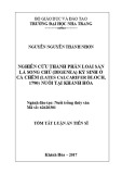 Tóm tắt Luận án tiến sĩ Kỹ thuật: Nghiên cứu thành phần loài sán lá song chủ (Digenea) ký sinh ở cá chẽm (Lates calcarifer Bloch, 1790) nuôi tại Khánh Hòa