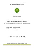 Tóm tắt Luận án tiến sĩ: Nghiên cứu giải pháp nâng cao hiệu suất sử dụng phân đạm viên nén cho ngô tại Thanh Hóa