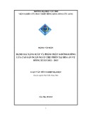 Luận văn tốt nghiệp Phát triển nông thôn: Đánh giá năng suất và phẩm chất 16 dòng/giống lúa cao sản ngắn ngày chịu phèn tại Hòa An vụ Đông Xuân 2012- 2013