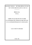 Luận án tiến sĩ Văn hóa học: Nghiên cứu quan hệ giữa hát cửa đình của người Kinh (Việt) tỉnh Quảng Ninh (Việt Nam) và của người Kinh tỉnh Quảng Tây (Trung Quốc)