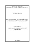 Luận văn thạc sĩ: Dàn dựng làn điệu hát Then - dân ca Tày tại Trường Cao đẳng Sư phạm Cao Bằng