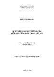 Tóm tắt Luận án tiến sĩ Lịch sử: Hoạt động ngoại thương của Việt Nam Cộng hòa từ 1955 đến 1975
