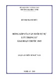 Luận văn tiến sĩ Ngữ văn: Đóng góp của văn xuôi tự sự Lưu Trọng Lư giai đoạn trước 1945