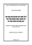 Tóm tắt Luận án tiến sĩ Triết học: Đội ngũ cán bộ dân tộc thiểu số ở các tỉnh Quảng Bình, Quảng Trị và Thừa Thiên Huế hiện nay