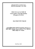 Tóm tắt Luận án tiến sĩ Nông nghiệp: Tạo dòng hoa huệ (Polianthes tuberosa L.) đột biến bằng tia gamma ( 60Co) trong điều kiện in vitro