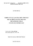 Tóm tắt Luận văn tiến sĩ Kỹ thuật: Nghiên cứu xác lập công thức tính toán một số thông số nước nhảy đáy trên kênh dốc thuận có lòng dẫn mở rộng dần