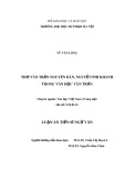 Luận án tiến sĩ Ngữ văn: Thơ văn Trần Nguyên Đán, Nguyễn Phi Khanh trong văn học Vãn Trần