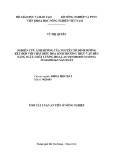 Tóm tắt Luận án tiến sĩ Nông nghiệp: Ảnh hưởng của 3 nguyên tố dinh dưỡng (P, Ca, B) và 3 chất điều hòa sinh trưởng thực vật (Cyt, Ntp, AbA) đến quá trình sinh trưởng và ra hoa của lan Dendrobium Sonia 9 và 12 tháng tuổi ở giai đoạn sản xuất