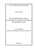 Luận án tiến sĩ Lịch sử: Đảng bộ tỉnh Đắk Lắk lãnh đạo xây dựng đội ngũ cán bộ dân tộc thiểu số từ năm 2005 đến năm 2015