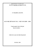 Tóm tắt Luận án tiến sĩ Lịch sử: Quan hệ Liên bang Nga - Việt Nam (2001 – 2018)