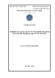 Luận án tiến sĩ Sinh học: Nghiên cứu sự đa dạng tuyến trùng ký sinh gây sần rễ Meloidogyne spp. ở Tây Nguyên