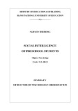 Summary of doctor of psychology dissertation: Social Intelligence of preschool graduates