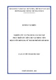 Luận án tiến sĩ Giáo dục học: Nghiên cứu và ứng dụng các bài tập phát triển sức bền cho vận động viên đội tuyển bóng đá nữ thành phố Hồ Chí Minh