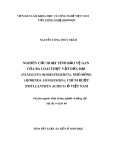 Tóm tắt Luận án tiến sĩ Sinh học: Nghiên cứu hoạt tính bảo vệ gan của ba loài thực vật Dứa dại (Pandanus odoratissimus), Nhó đông (Morinda longissima), Chùm ruột (Phyllanthus acidus) Việt Nam