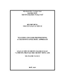 Tóm tắt Luận án tiến sĩ Khoa học giáo dục: Teaching english prepositions: A cognitive linguistic approach