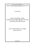 Luận văn thạc sĩ Quản lý văn hóa: Quản lý hoạt động văn hóa tại Trung tâm Văn hóa Thể thao và Du lịch huyện Phù Ninh, tỉnh Phú Thọ