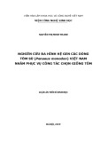 Luận án tiến sĩ Sinh học: Nghiên cứu đa hình hệ gen các dòng tôm sú (Penaeus monodon) Việt Nam nhằm phục vụ công tác chọn giống tôm