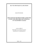 Luận văn tiến sĩ Lịch sử: Công cuộc đấu tranh bảo vệ độc lập dân tộc ở nước Cộng hòa Bolivar Venezuela từ năm 1999 đến năm 2013