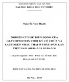 Tóm tắt luận án Tiến sĩ Sinh học: Nghiên cứu sự biến động của Glycoprotein thời kỳ có chửa và Lactogen nhau thai ở trâu đầm lầy Việt Nam (Bubalus Bubalis)