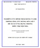 Tóm tắt luận án Tiến sĩ Y học: Nghiên cứu hình thái răng và hệ thống ống tuỷ răng số 5, số 7 đề xuất ứng dụng trong điều trị nội nha