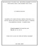 Tóm tắt luận án Tiến sĩ Nông nghiệp: Nghiên cứu một số đặc điểm lâm học của rừng tếch (Tectona Grandis Linn. F) trồng ở Kampong Cham - Campuchia