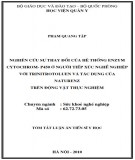 Tóm tắt luận án Tiến sĩ Y học: Nghiên cứu sự thay đổi của hệ thống Enzym Cytochrom - P450 ở người tiếp xúc nghề nghiệp với Trinitrotoluen và tác dụng của Naturenz trên động vật thực nghiệm