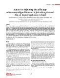 Khảo sát hiệu ứng của hỗn hợp selen nano/oligochitosan và Spirulina platensis đến số lượng bạch cầu ở chuột