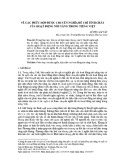 Về các phức hợp được chuyển nghĩa để chỉ tính chất của hoạt động nói năng trong tiếng Việt