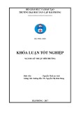 Đồ án tốt nghiệp ngành Kỹ thuật môi trường: Đánh giá hiệu quả xử lý nước thải của bãi lọc ngầm trồng cây dòng chảy đứng công suất 3m3 /ngày đêm