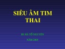 Bài giảng Siêu âm tim thai - BS Hà Tố Nguyên