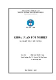 Đồ án tốt nghiệp ngành Kỹ thuật môi trường: Khảo sát và đánh giá hiện trạng chất lượng nước ngầm tại xã Văn Tố huyện Tứ Kỳ tỉnh Hải Dương