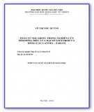 Tóm tắt luận án Tiến sĩ Toán học: Toán tử Squaring trong nghiên cứu đối đồng điều của đại số Steenrod và đồng cấu Lannes