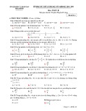 Đề KSCL học kì 2 môn Toán 10 năm 2018-2019 có đáp án - Sở GD&ĐT Thái Bình