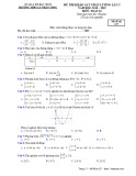 Đề thi KSCL lần 3 môn Toán 10 năm 2018-2019 có đáp án - Trường THPT Lý Nhân Tông