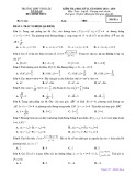 Đề thi học kì 2 môn Toán 10 năm 2018-2019 có đáp án - Trường THPT Vinh Lộc