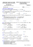 Đề thi học kì 1 môn Toán 10 năm 2018-2019 - Trường THPT chuyên Lý Tự Trọng