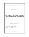 Tóm tắt luận án Tiến sĩ Kinh tế: Thúc đẩy xuất khẩu dịch vụ của Việt Nam khi là thành viên của Tổ chức Thương mại Thế giới (WTO)