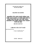 Tóm tắt luận án Tiến sĩ Kỹ thuật: Nghiên cứu giải pháp nâng cao hiệu quả quản lý phân bùn bể tự hoại cho các đô thị Việt Nam - Nghiên cứu điển hình cho thành phố Hà Nội