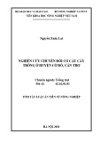 Tóm tắt luận văn Tiến sĩ Nông nghiệp: Nghiên cứu chuyển đổi cơ cấu cây trồng ở huyện Cờ Đỏ, Cần Thơ