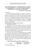 Phân tích dòng di cư và tính chọn lọc của di cư vào thành phố lớn của Việt Nam trong thập kỷ 90 (Thế kỷ XX) và thập kỷ đầu thế kỉ XXI