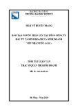 Tóm tắt luận văn Thạc sĩ: Đào tạo nguồn nhân lực tại Tổng công ty Đầu tư và kinh doanh vốn Nhà nước (SCIC)